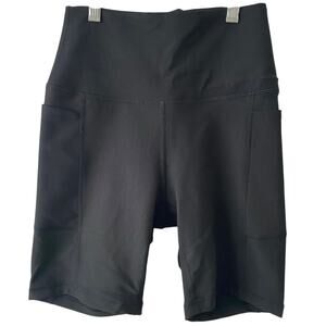 DANSKIN NWOT Black 6.5" Activewear Biker Shorts Size Small Running Gym Ribbed